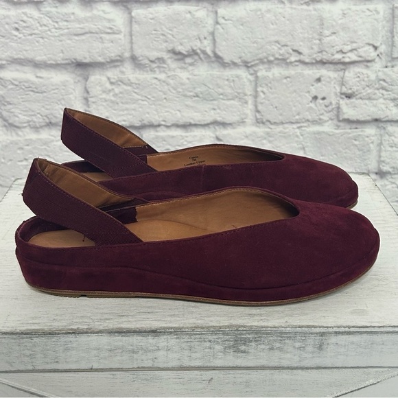 L’AmourDesPieds Cypris Maroon Suede Ballet Flats - Picture 7 of 16